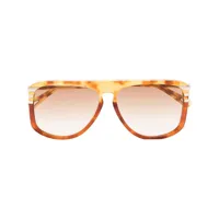 chloé eyewear lunettes de soleil à monture aviateur - orange