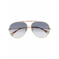 chloé eyewear lunettes de soleil à monture aviateur - or