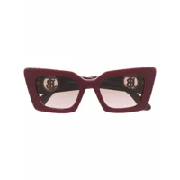 burberry eyewear lunettes de soleil à monture papillon - rouge