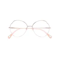chloé eyewear lunettes de vue à monture ronde - argent