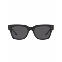 versace eyewear lunettes de soleil greca à monture carrée - noir