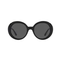versace eyewear lunettes de soleil à monture ronde - noir