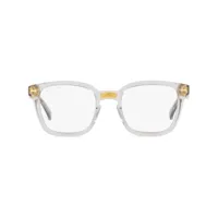 gucci eyewear lunettes de vue gc001837 à bords dorés - gris
