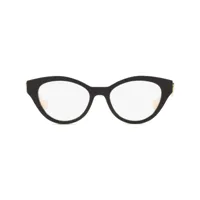gucci eyewear lunettes de vue à monture ovale - noir
