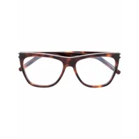 saint laurent eyewear lunettes de vue à monture d'inspiration wayfarer - marron