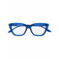 cutler & gross lunettes de vue à monture carrée transparente - bleu