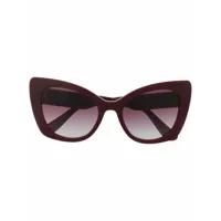 dolce & gabbana eyewear lunettes de soleil à monture papillon - rouge