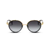 balmain eyewear lunettes de soleil teintées à monture ronde - noir