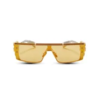 balmain eyewear lunettes de soleil wonder boy à monture carrée - jaune