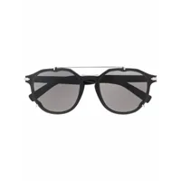 dior eyewear lunettes de soleil à monture ronde - noir
