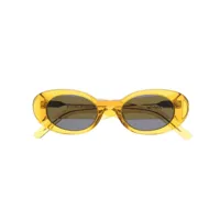 palm angels lunettes de soleil spirit à monture ovale - jaune