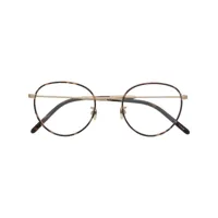 giorgio armani lunettes de vue à monture ronde - marron