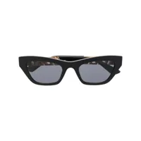versace eyewear lunettes de soleil à monture papillon - noir