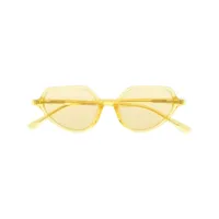 linda farrow lunettes de soleil c7 à monture papillon - jaune