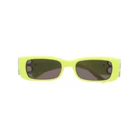 balenciaga eyewear lunettes de soleil à monture rectangulaire - jaune