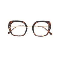 isabel marant eyewear lunettes de vue à monture oversize - marron