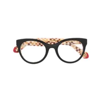 etnia barcelona lunettes de vue à monture papillon - noir