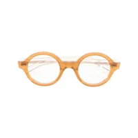 cutler & gross lunettes de vue 1396 à monture ronde - jaune