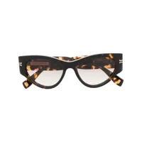 marc jacobs eyewear lunettes de soleil teintées à monture papillon - marron