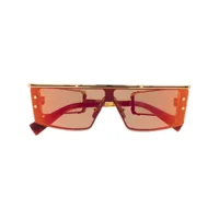 balmain eyewear lunettes de soleil à monture carrée - or