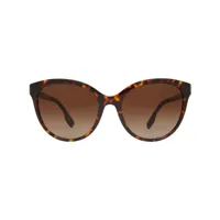 burberry lunettes de soleil à monture papillon - marron