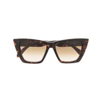 alexander mcqueen eyewear lunettes de soleil à monture papillon - marron