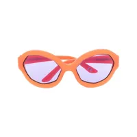 marni eyewear lunettes de soleil teintées à monture géométrique - orange