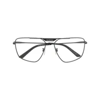 balenciaga eyewear lunettes de vue carrées à logo imprimé - noir