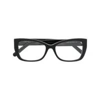 swarovski lunettes de vue à monture papillon ornée de cristal - noir