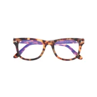 tom ford eyewear lunettes de vue teintées à effet écaille de tortue - marron
