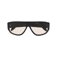 alexander mcqueen eyewear lunettes de soleil imprimées graffiti à monture carrée - noir