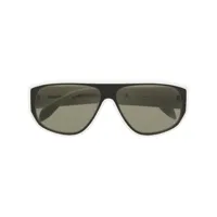 alexander mcqueen eyewear lunettes de soleil à monture oversize imprimée - blanc