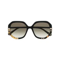 chloé eyewear lunettes de soleil à monture carrée - noir