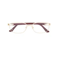 cartier eyewear lunettes de vue à monture rectangulaire - rouge