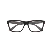 gucci eyewear lunettes de vue à monture rectangulaire - marron