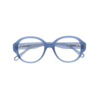 chloé eyewear lunettes de vue mirtha à monture ronde - bleu
