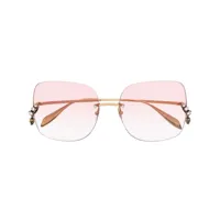 alexander mcqueen eyewear lunettes de soleil teintées à monture carrée - or