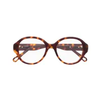 chloé eyewear lunettes de vue à monture ronde - marron