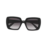 alexander mcqueen eyewear lunettes de soleil à monture rectangulaire - noir