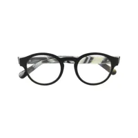 moncler eyewear lunettes de vue ml5122 à monture ronde - noir