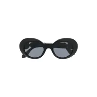 versace kids lunettes de soleil à monture ovale - noir