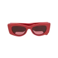 lanvin lunettes de soleil curb à plaque logo - rouge