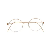lindberg lunettes de vue à monture ronde - or