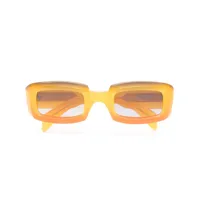 jacques marie mage lunettes de soleil runaway à monture rectangulaire - orange