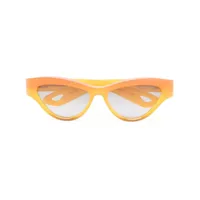 jacques marie mage lunettes de soleil slade à monture papillon - orange