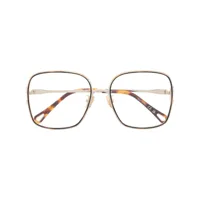 chloé eyewear lunettes de vue à monture oversize - tons neutres