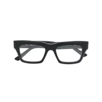 balenciaga eyewear lunettes de vue carrées à plaque logo - noir