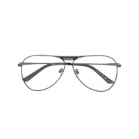 balenciaga eyewear lunettes de vue pilote à logo imprimé - noir