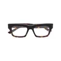 balenciaga eyewear lunettes de vue à monture carrée - marron
