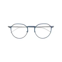 montblanc lunettes de vue à monture ronde - bleu